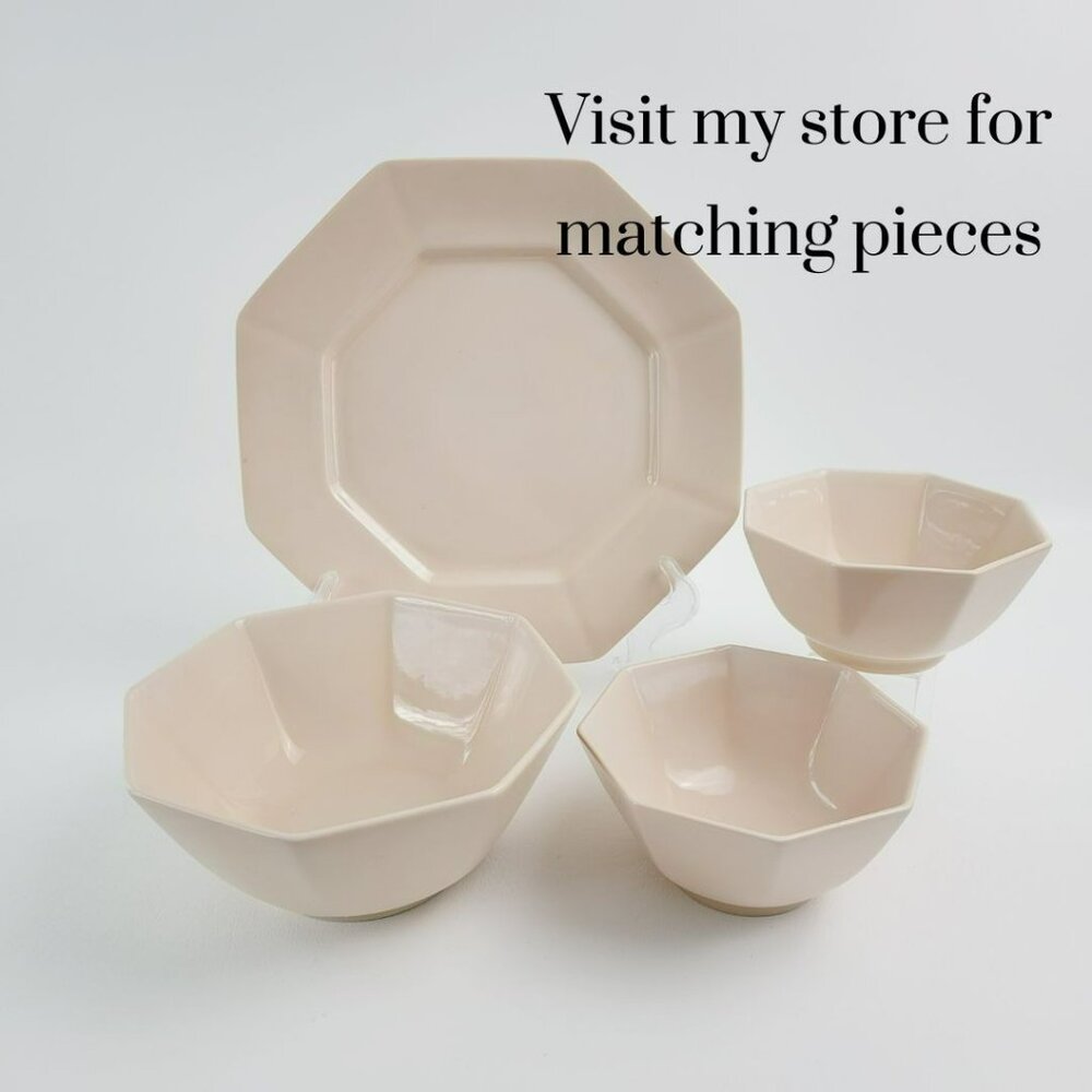 Fitz & Floyd Peach Octagonal Plate, Total Color Collection, Vintage c.1980s, Lig - Picture 8 of 8